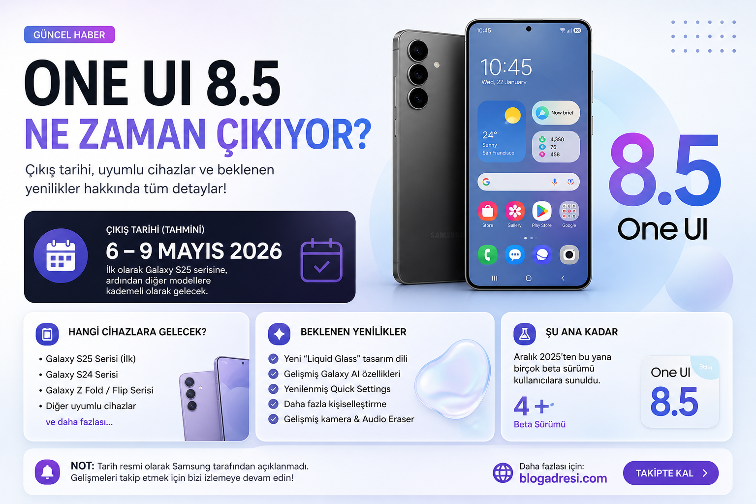 One UI 8.5 : Date de sortie, nouveaut&eacute;s et smartphones compatibles