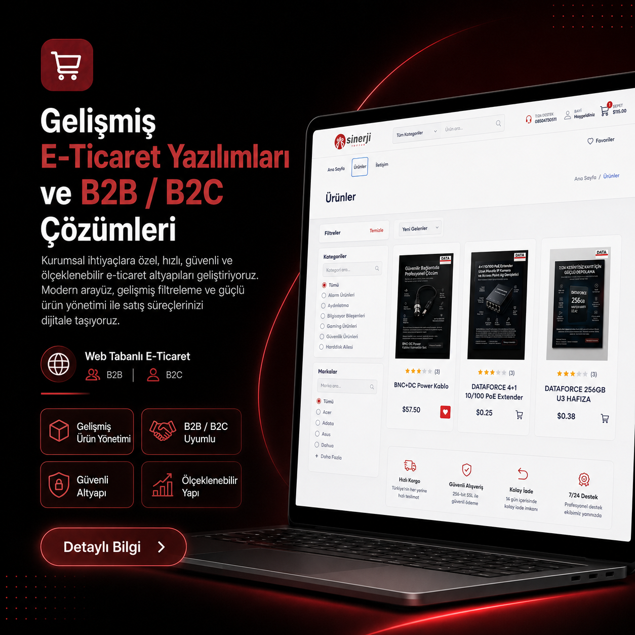 B2B / B2C Yazılım Çözümleri - Detay 1